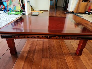 стол раскладной деревянный: Журнальный Стол, цвет - Коричневый, Б/у