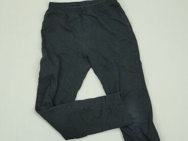 czarne elastyczne spodnie wysoki stan: Spodnie dresowe, 5-6 lat, 116, stan - Zadowalający