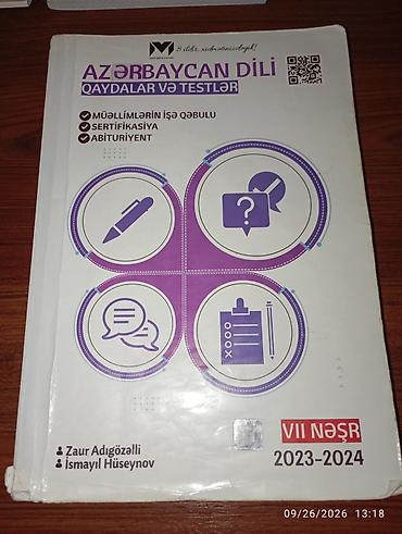 Школьные учебники: AZƏRBAYCAN DİLİ – Qaydalar və Testlər (VII nəşr, 2023–2024) 6 manata — 1
