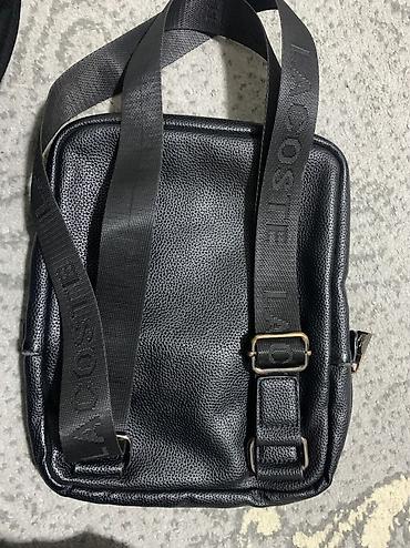 Барсетки: Барсетка, Uniqlo, Материал: Натуральная кожа, Регулируемый ремень, Разделенные отделения, Новый — 6