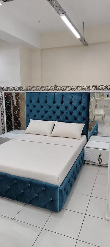 taxt sekilleri: Taxt tumba matras demir daxil 280m masazir esi 💫Mavi məxmər başlıq və — 1