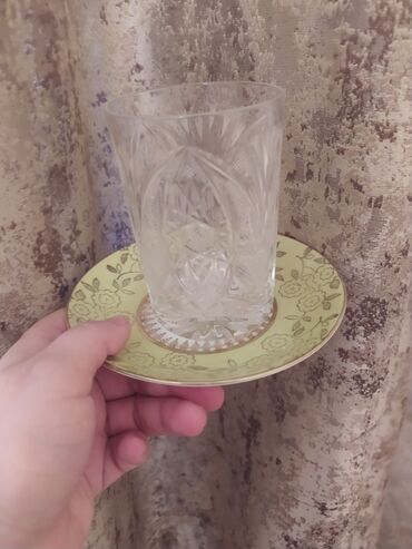 Ev üçün digər mallar: Stəkanlar, Xrustal, 6 ədədli dəst, 250 ml, Çexiya