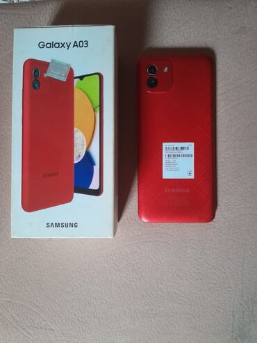 optimal samsung telefonlar: Samsung Galaxy A03, 32 GB, rəng - Qırmızı