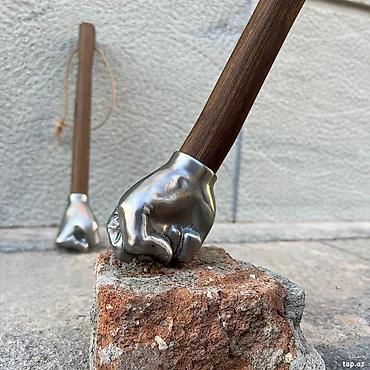 Статуэтки: Dəmir yumruq QTC032-350 Dekorativ Fist (Dəmir Yumruq) Taxta Saplı — 4