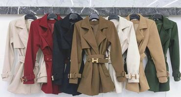 Kaputi: Ženski strukirani kaput s pojasom - Model do sredine butina, sa — 9