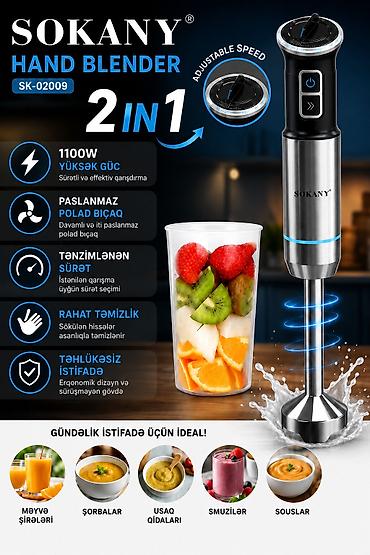 №: 1837 Məhsulun adı: Blender Sokany SK-02009, Elektromexaniki, 1 L