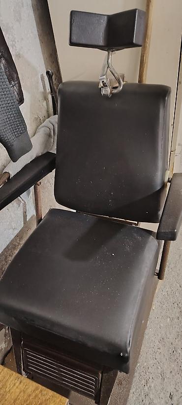 ucuz ofis kreslolari: Klassik bərbər/kosmetologiya kreslosu - Rəng: qara - Material: süni — 2