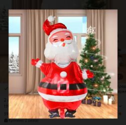 Yeni il oyuncaqları və bəzəkləri: Yeni il şar dəsti – Şaxta Baba Məhsul təsviri: - Material: folqa — 10