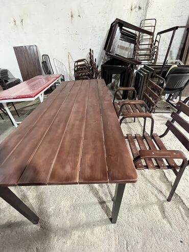 Bağ, çöl masa və oturacaq dəstləri: Yeni, Kvadrat masa, 4 stul, Açılmayan, Stullar ilə, Taxta, Azərbaycan — 21