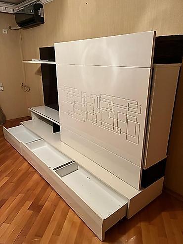 set mebel: İşlənmiş, Düz TV altlığı, Polkalı, Taxtalı — 3