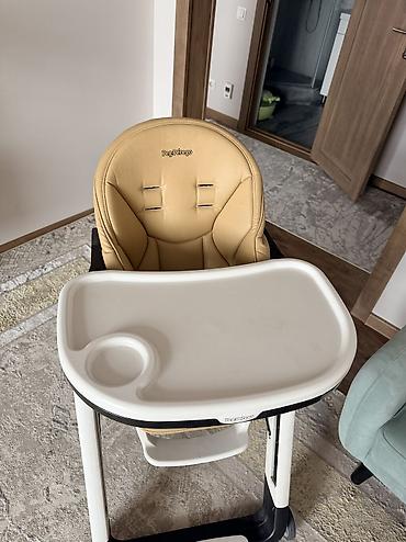 кормящий стол: Стульчик для кормления, Б/у, Peg perego, Пластик, Трансформер, цвет - Бежевый, Самовывоз, Платная доставка — 2