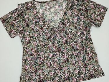 bluzki w kwiaty z bufiastymi rękawami: Bluzka Damska, XL, stan - Dobry