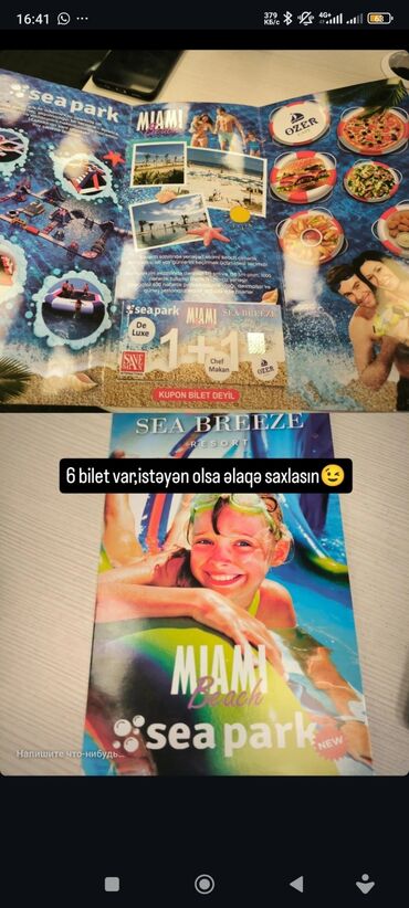 Miami Sea Park tərəfindən təqdim olunan 1+1 aksiyalı VIP bilet kuponu