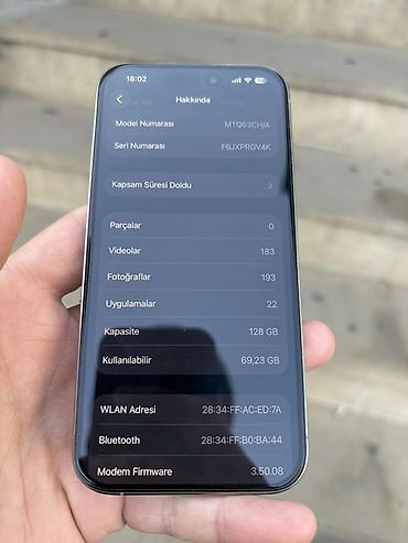 iphone 15 pro 2 ci el: IPhone 15 Pro, 128 GB, Gümüşü, Face ID — 6
