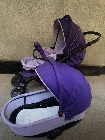 детские коляски zippy type 1: Коляска, цвет - Фиолетовый, Б/у, Самовывоз — 3