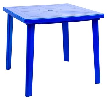 пластик столы: Стол, цвет - Синий, Б/у