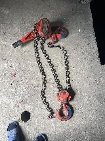 baklar və cənlər: Mexaniki zəncirli qaldırıcı (lever hoist) — 2 qarmaqlı model — 7