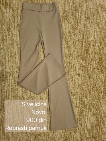 pantalone 42: S (EU 36), M (EU 38), Cotton, color - Beige