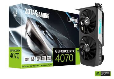 kompyuter hissələri: Videokart ZOTAC GeForce RTX 4070, 12 GB