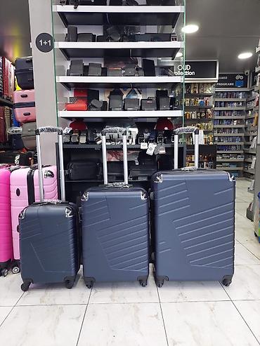 Çamadanlar: Sərt korpuslu çamadan dəsti – 3 ölçü - Material: Yüngül və davamlı — 1