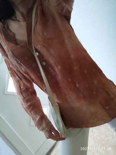 Košulje: Zara, S (EU 36), Jednobojni, bоја - Braon — 9