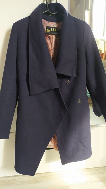 женское пальто стильная: Пальто, Осень-весна, По колено, XL (EU 42)