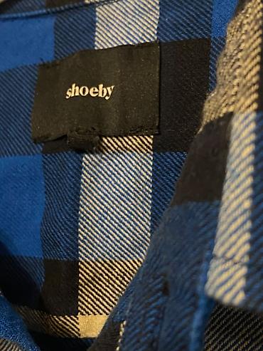 alt pal: Shoeby kişi köynəyi – klassik qara‑mavi rəngli dama (plaid) naxışlı — 2