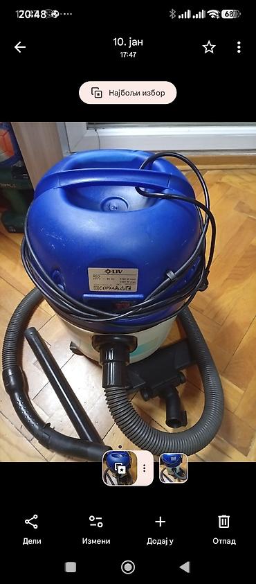 Industrijski usisivači: Industrijski usisivač LIV RIO - Snaga: 1100 W nominalno, 1300 W — 12