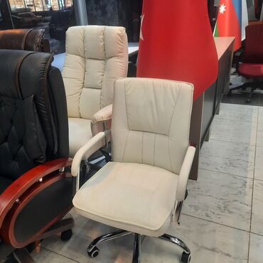 Ofis və oyun kresloları: Yeni, Təkərli, Qolları tənzimlənir, Dəri — 3