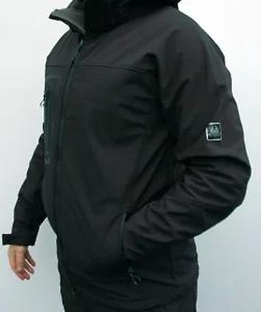 Kožne jakne: Crna muška softshell jakna brenda Mountain Sport sa kapuljačom. Jakna — 15