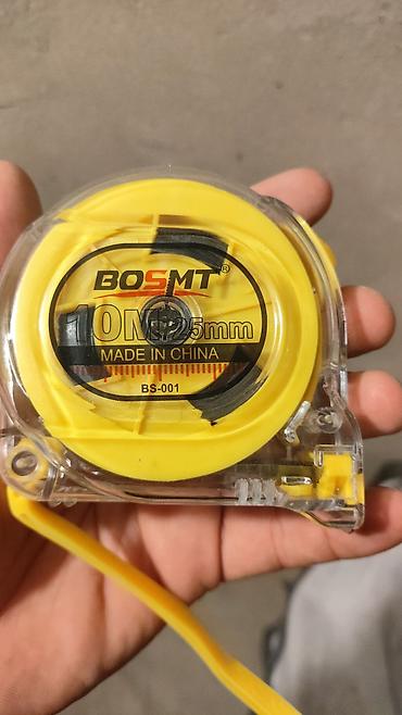 Ölçmə cihazları: BOSMT ruletka – 10 m / 25 mm Model: BS-001 İstehsal: China - Uzunluq — 1