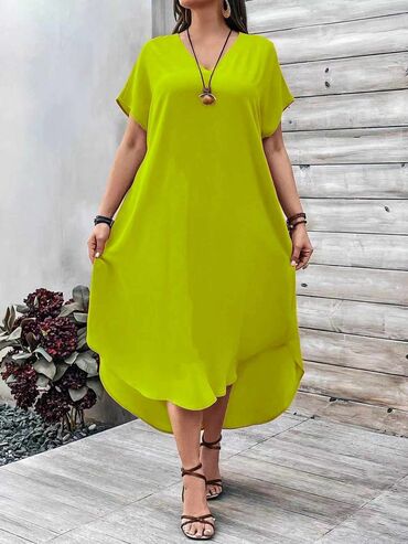 Haljine: Bоја - Crvena, Oversize, Kratkih rukava — 8