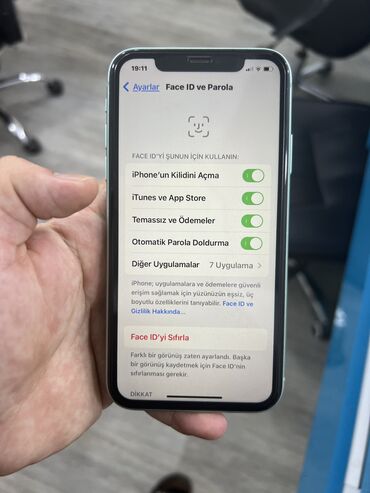 ayfon 11 kreditle: IPhone 11, 64 ГБ, Matte Midnight Green, Беспроводная зарядка, Face ID