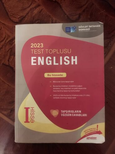 tarix 1 ci hisse pdf: İngilis dili 1 ci hisse test toplusu, içi temizdir yazılmayıb