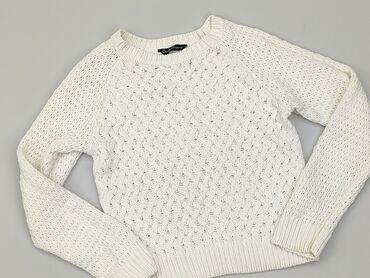 biały sweterek 152: Sweterek, 5-6 lat, 110-116 cm, stan - Dobry