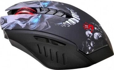 компьютерные мыши real el: Игровая мышь беспроводная A4Tech Bloody R80 Plus Skull, с