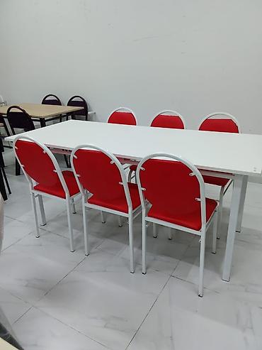 modern stol stul: Qonaq otağı üçün, Yeni, Açılmayan, Dördbucaq masa, 6 stul — 4
