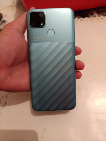 жаңы телефон: Realme Narzo 30 Pro 5G, Колдонулган, 64 ГБ, түсү - Көгүлтүр, 2 SIM