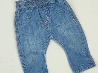 jeansy z bawełny: Denim pants, 0-3 months, condition - Good