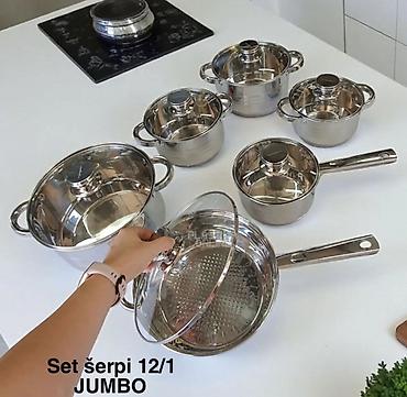 cubix mini tupperware: Set šerpi 12/1 – JUMBO Komplet od nerđajućeg čelika za svakodnevno — 1