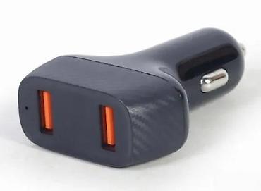 Žičani punjači za telefone: Gembird 2-port USB auto punjač (brzo punjenje) - Dva USB izlaza za — 1