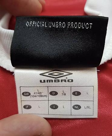 Kişi geyimləri: Futbolka, Umbro, L, rəng - Qırmızı — 4