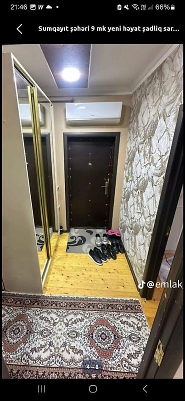 qalada ev: Sumqayıtda 9 mkrda 3 otaqlı ev kirayə verilir.9 mərtəbənin 4cü — 3