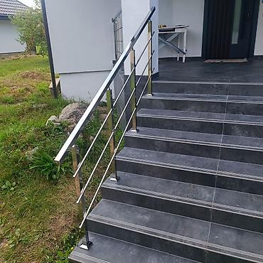 Обшивка лестниц: Перила из нержавейки просто идеально подходят при абсолютно любом — 6