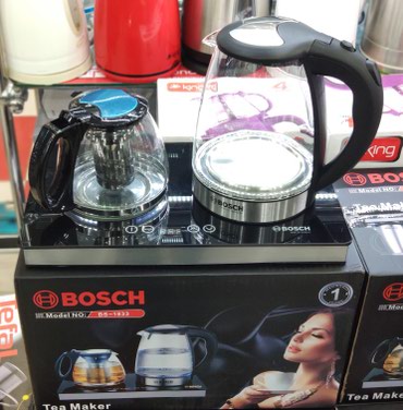 Elektrik çaydanları: Elektrik caydan caynik Bosch Qoşa çaydan çaynik desti. Keramik wuwe