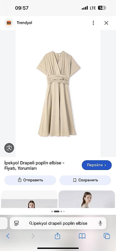 Sarafanlar: YENI! Ipekyol Drapeli Poplin material don. 36 olcudur. Etiketi — 3
