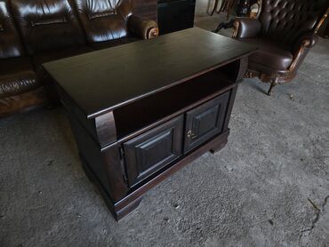 Komode: TV komoda od punog drveta, tamno bajcovana - Klasničan dizajn sa — 4