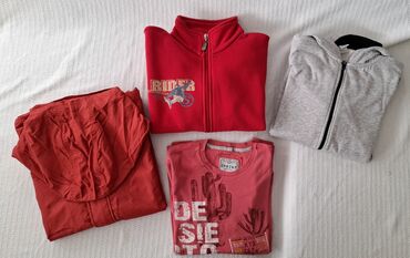 jakne od prevrnute koze: Paket: Duksevi, Jakne, Majice, Za dečake, uzrast: 10-11 godina