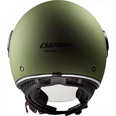 14 icon hunter: LS2 Sphere Lux kaciga za motocikl u maslinasto zelenoj boji. Dizajn — 1