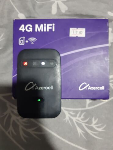 Adapterlər: Azercell 4G MiFi portativ Wi‑Fi modem - Operator: Azercell brendli